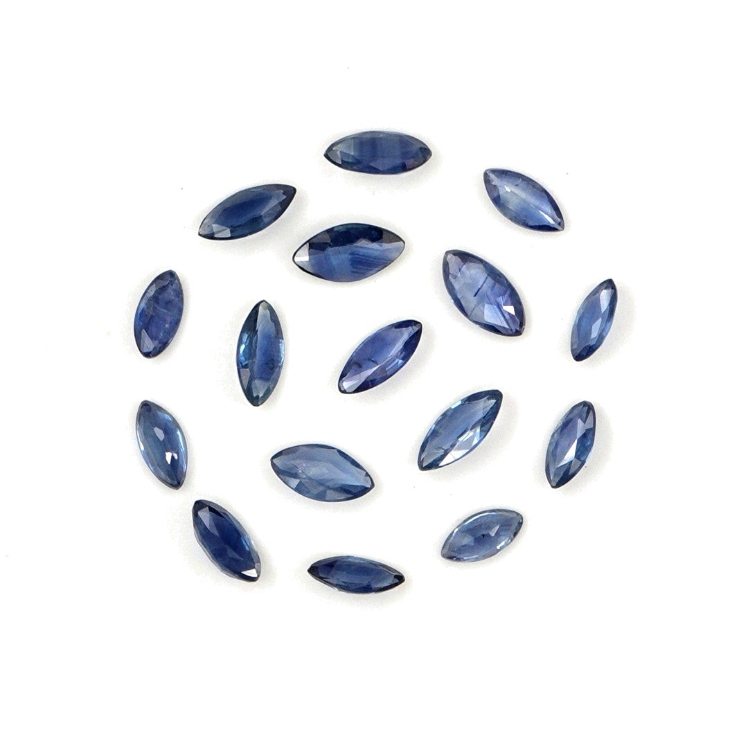 Natural Untreated Blue Sapphire Calibrated Marquise | 1.5x3mm & 2x4mm