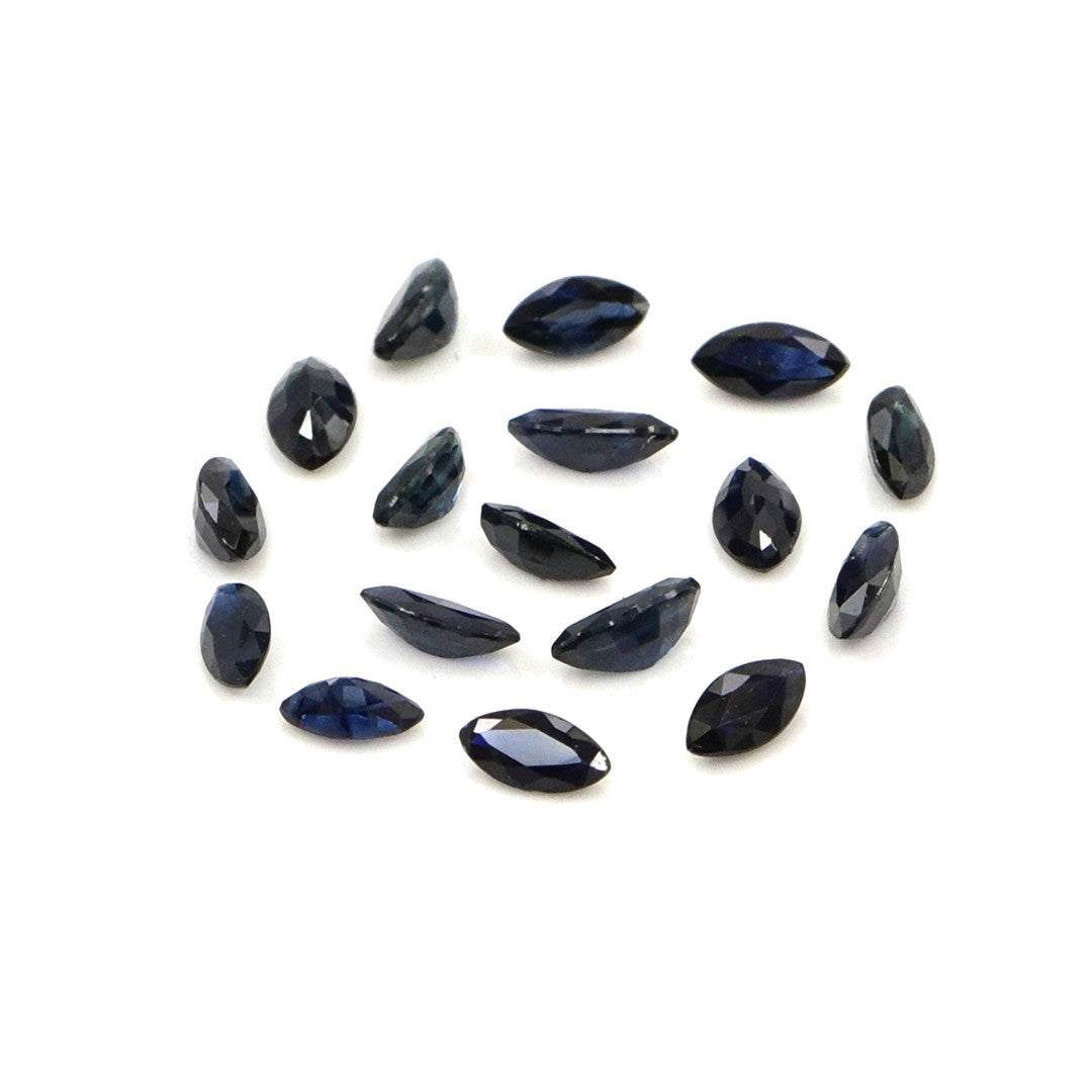 Natural Untreated Blue Sapphire Calibrated Marquise | 1.5x3mm & 2x4mm