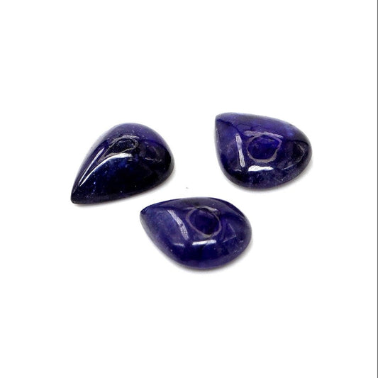 Natural Bangkok Blue Sapphire Calibrated Cabochon Pears | 7x9mm & 8x10mm
