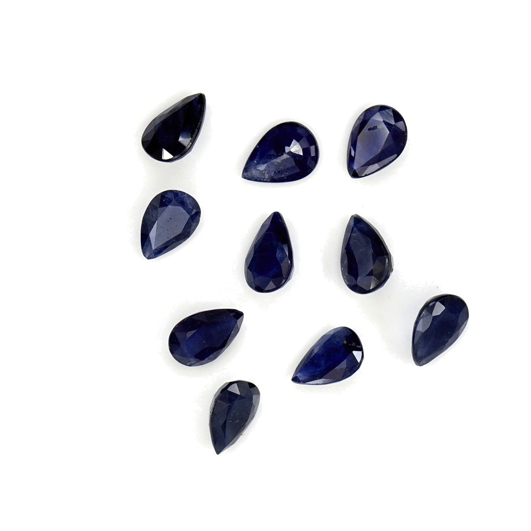 Natural Untreated Blue Sapphire Calibrated Pears | 5x7mm & 6x8mm