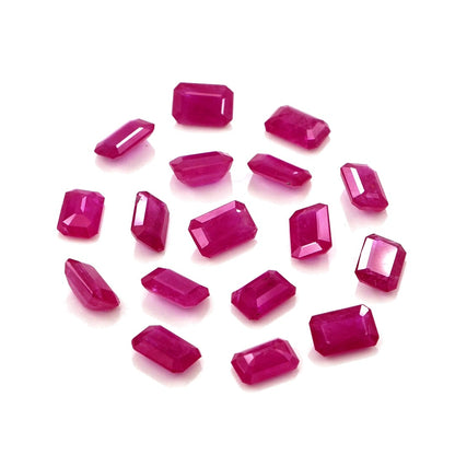 Natural Untreated Mozambique Ruby Calibrated Octagons | 3x5mm & 4x6mm