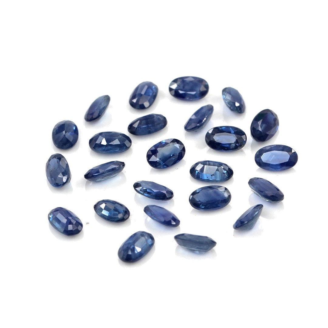 Natural Untreated Blue Sapphire Calibrated Ovals | 3x5mm & 4x6mm