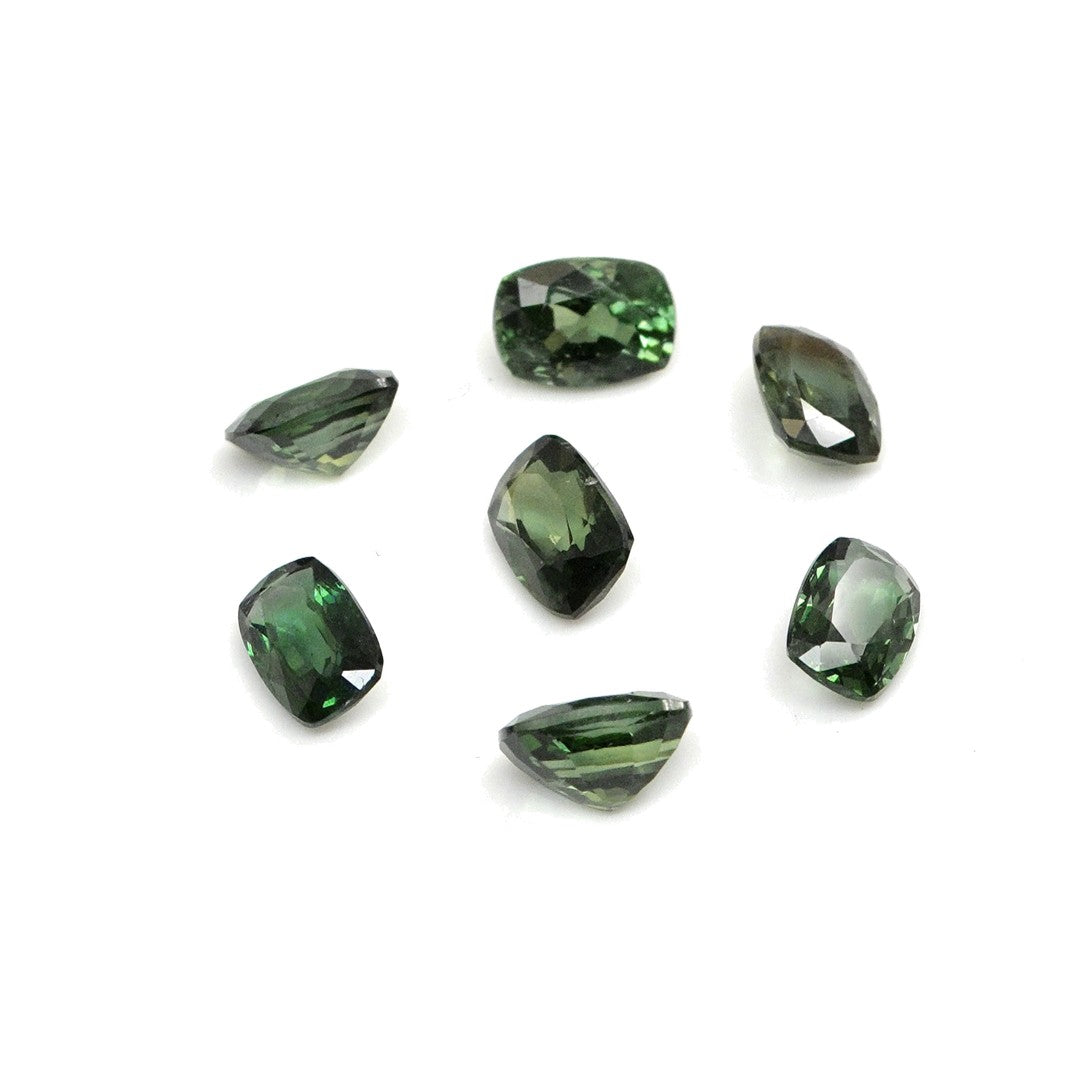 Natural Untreated Australian Teal Sapphire Calibrated Long Cushions | 3x4mm & 4x5mm