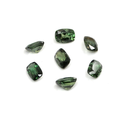 Natural Untreated Australian Teal Sapphire Calibrated Long Cushions | 3x4mm & 4x5mm