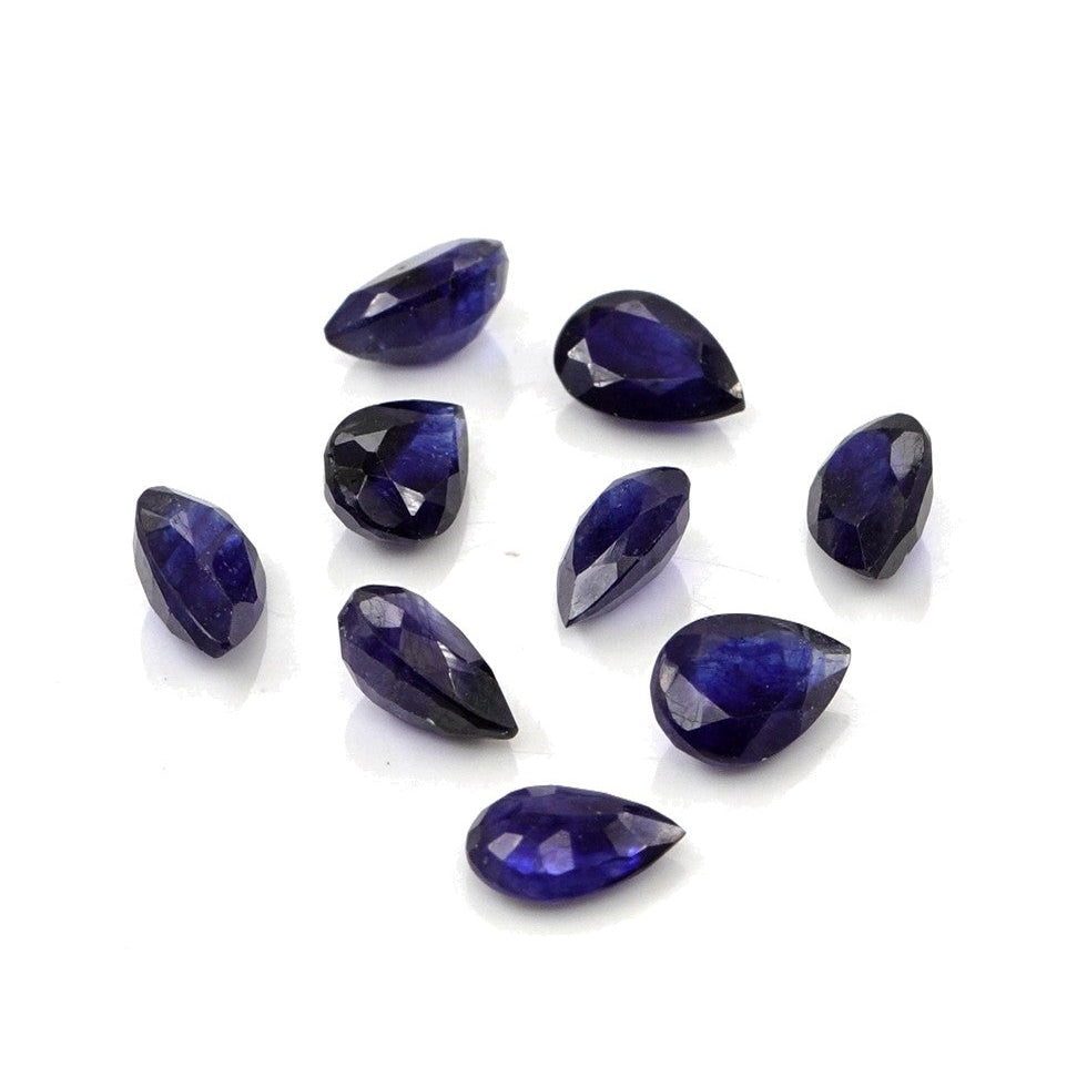 Natural Bangkok Blue Sapphire Calibrated Pears | 5x7mm & 6x8mm
