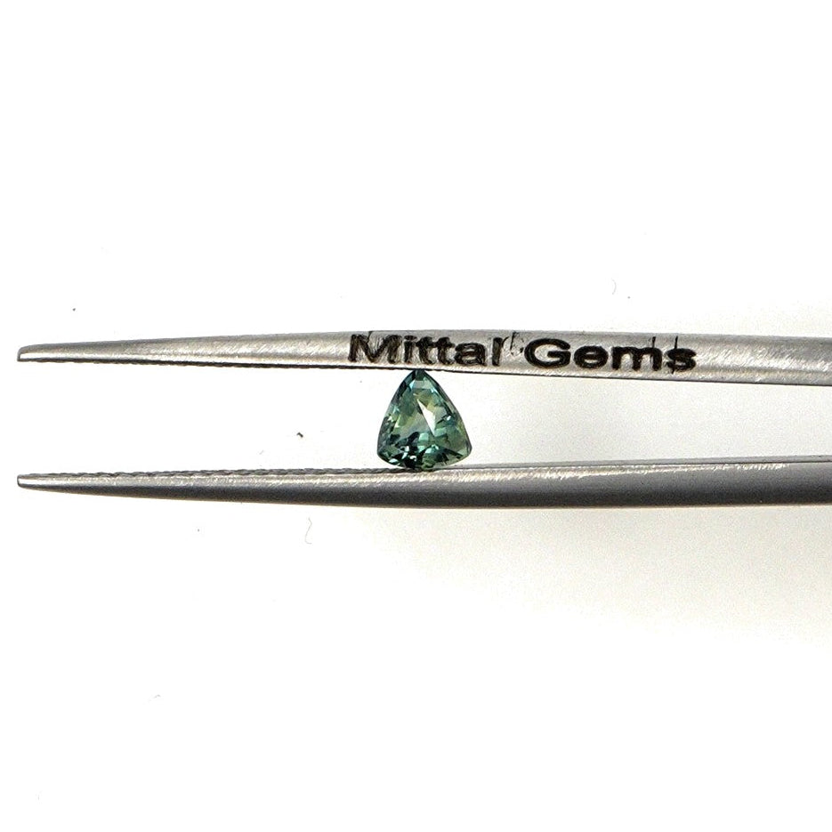 Natural Untreated Australian Teal Sapphire Calibrated Trillions | 4mm & 4.5mm