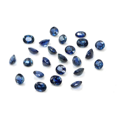 Natural Untreated Blue Sapphire Calibrated Ovals | 3x4mm & 4x5mm