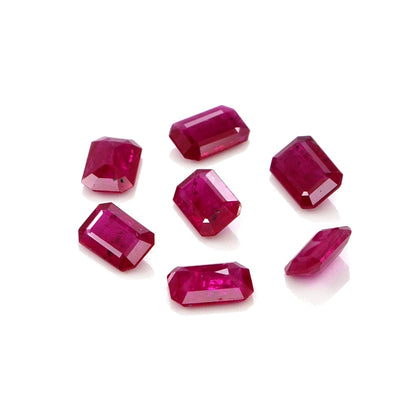 Natural Untreated Mozambique Ruby Calibrated Octagons | 3x5mm & 4x6mm