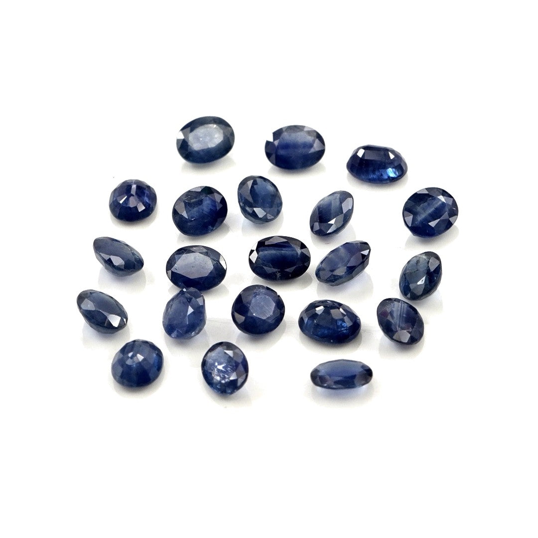 Natural Untreated Blue Sapphire Calibrated Ovals | 3x4mm & 4x5mm
