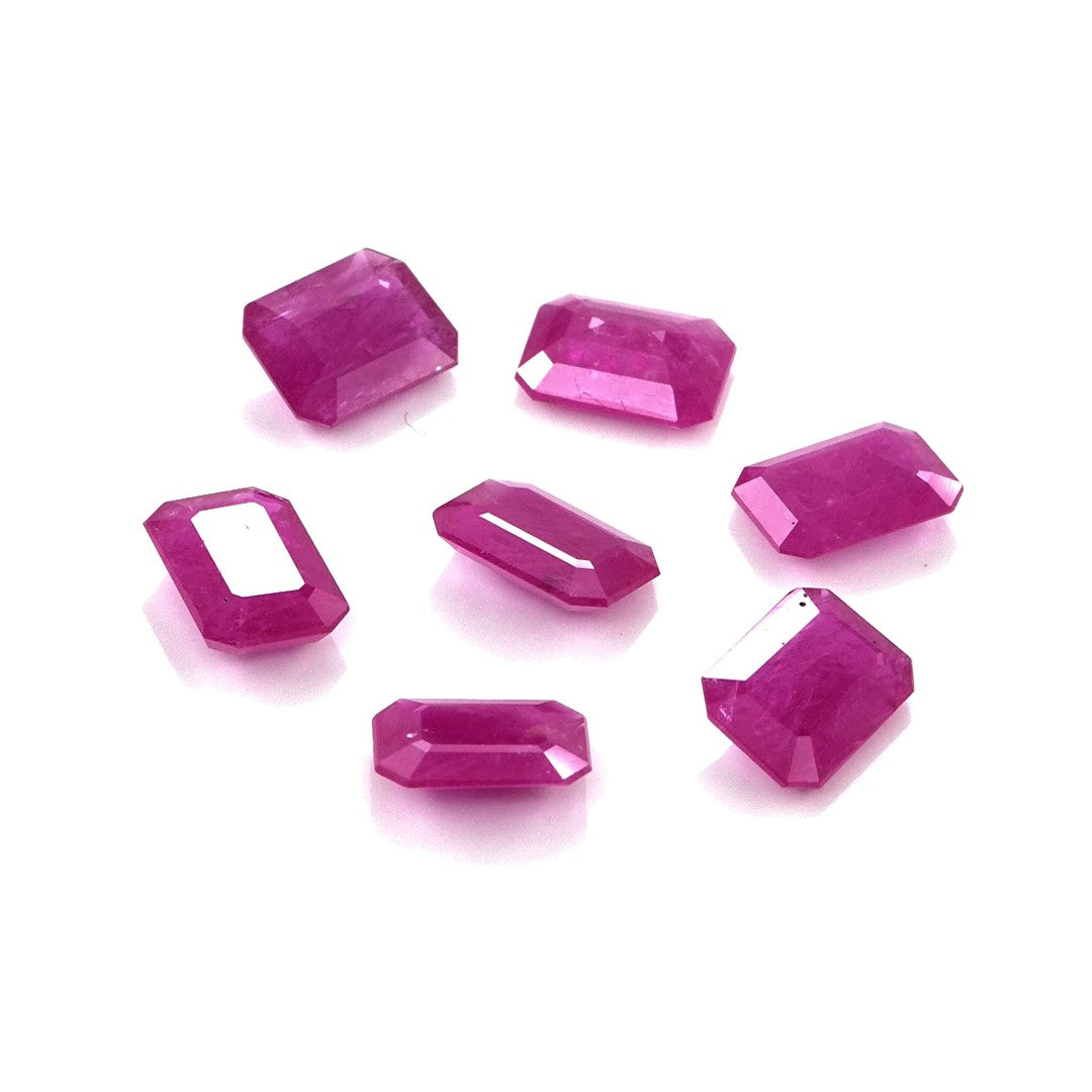 Natural Untreated Mozambique Ruby Calibrated Octagons | 5x7mm & 6x8mm