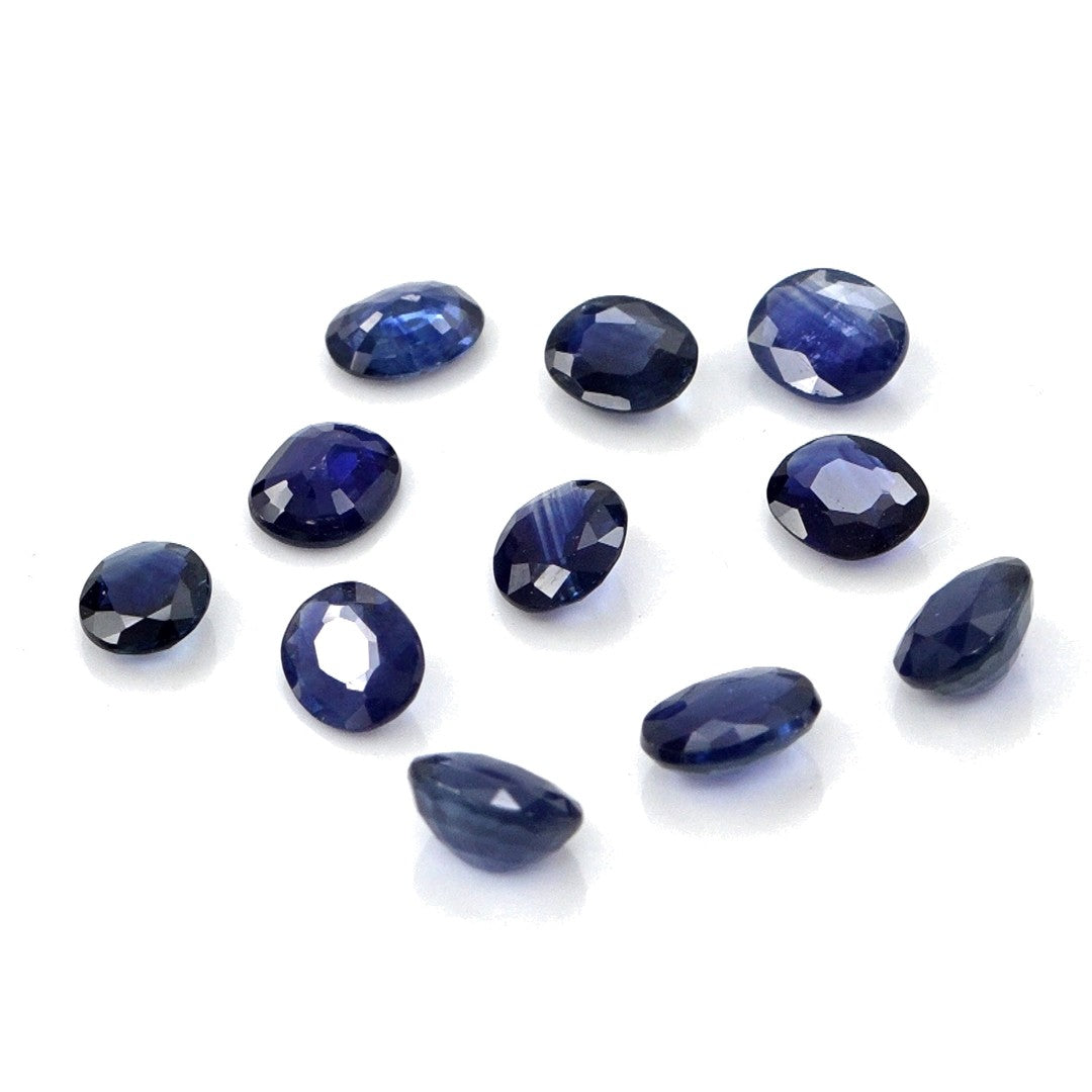 Natural Untreated Blue Sapphire Calibrated Ovals | 3x4mm & 4x5mm