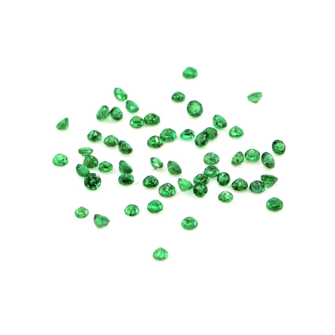 Natural Zambian Emerald Calibrated Rounds | 1.5mm & 1.75mm