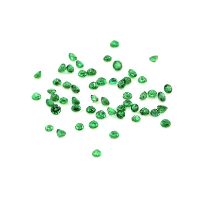 Natural Zambian Emerald Calibrated Rounds | 1.5mm & 1.75mm