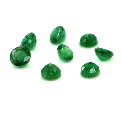 Natural Zambian Emerald Calibrated Rounds | 3mm & 3.5mm
