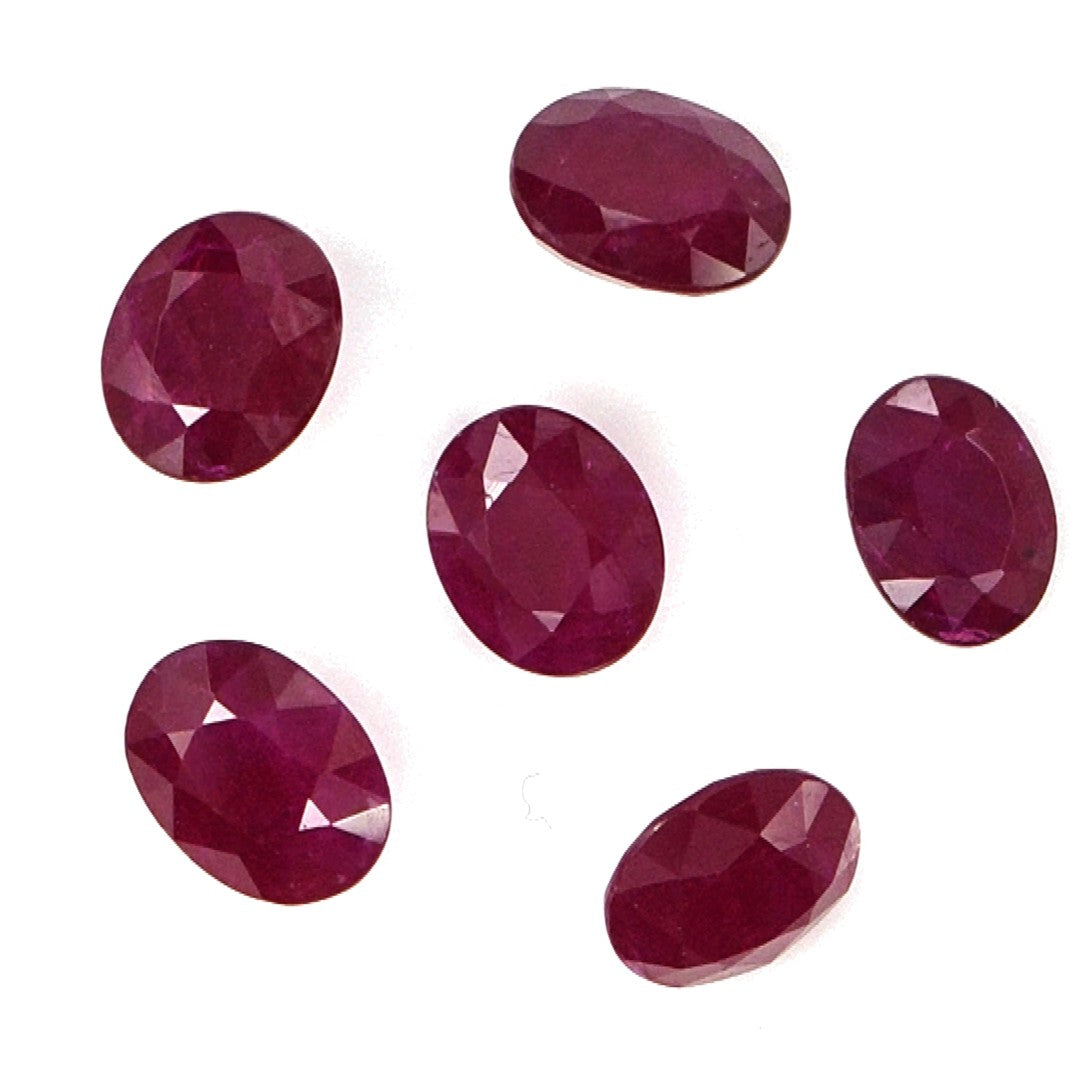 Natural Untreated African Ruby Calibrated Ovals | 5x6mm & 6x7mm