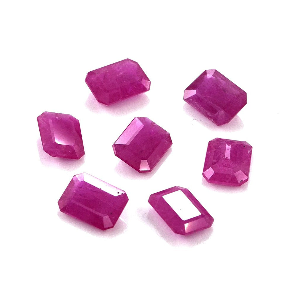 Natural Untreated Mozambique Ruby Calibrated Octagons | 5x7mm & 6x8mm