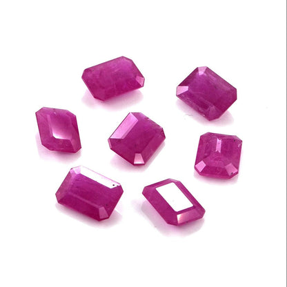 Natural Untreated Mozambique Ruby Calibrated Octagons | 5x7mm & 6x8mm