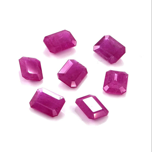 Natural Untreated Mozambique Ruby Calibrated Octagons | 5x7mm & 6x8mm