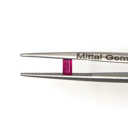 Natural Untreated Mozambique Ruby Calibrated Baguettes | 2x4mm & 2.5x5mm