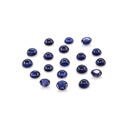 Natural Untreated Blue Sapphire Calibrated Cabochon Rounds | 3mm & 3.5mm