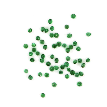 Natural Zambian Emerald Calibrated Rounds | 1.5mm & 1.75mm