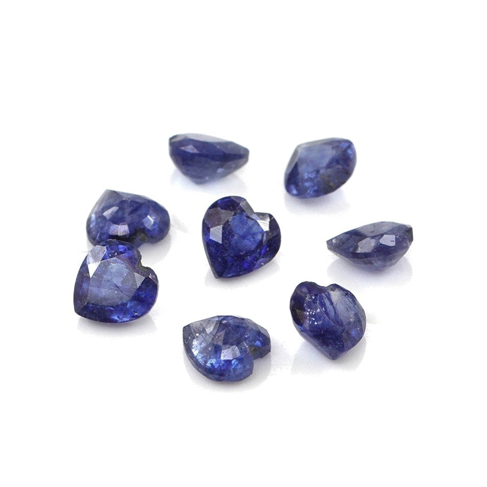 Natural Bangkok Blue Sapphire Calibrated Hearts | 4mm & 4.5mm