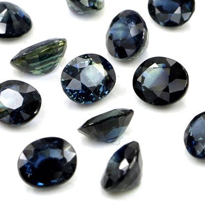 Natural Untreated Blue Sapphire Calibrated Ovals | 3x4mm & 4x5mm