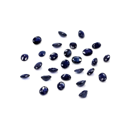 Natural Untreated Blue Sapphire Calibrated Ovals | 3x4mm & 4x5mm