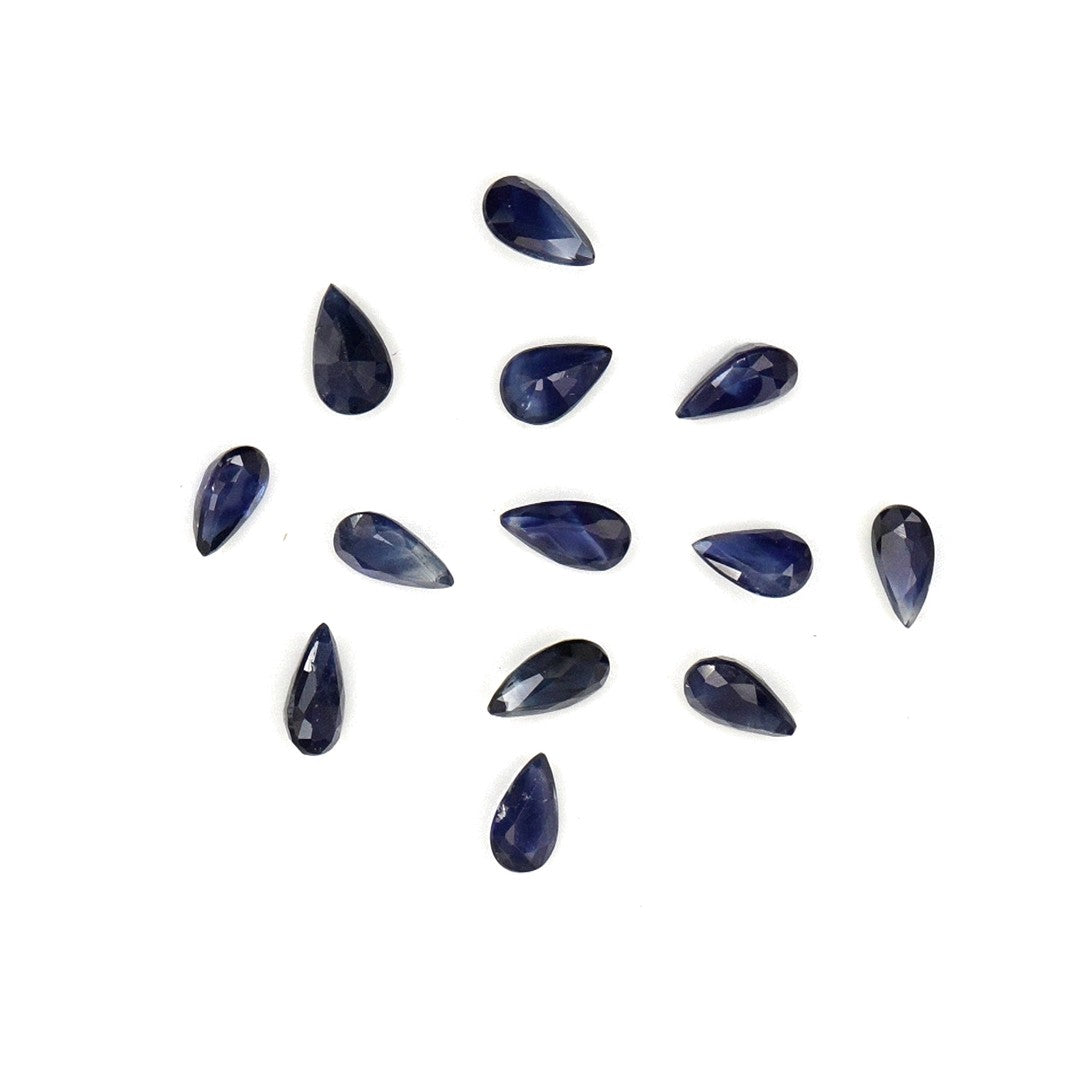 Natural Untreated Blue Sapphire Calibrated Pears | 3x5mm & 4x6mm