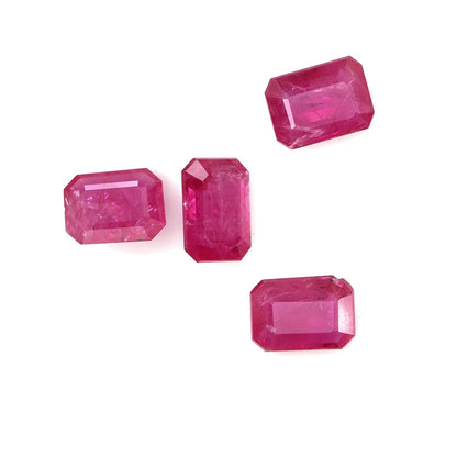Natural Untreated Mozambique Ruby Calibrated Octagons | 5x7mm & 6x8mm