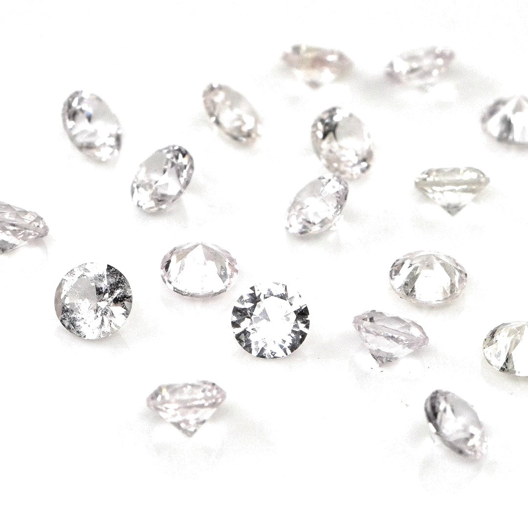 Natural Untreated White Sapphire Calibrated Rounds | 3mm & 3.5mm