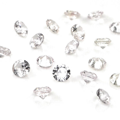 Natural Untreated White Sapphire Calibrated Rounds | 3mm & 3.5mm