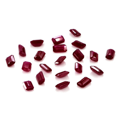 Natural Untreated Mozambique Ruby Calibrated Octagons | 3x5mm & 4x6mm