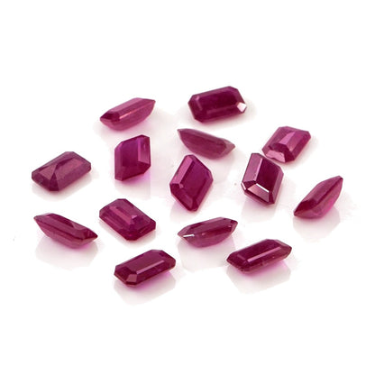 Natural Untreated Mozambique Ruby Calibrated Octagons | 3x5mm & 4x6mm