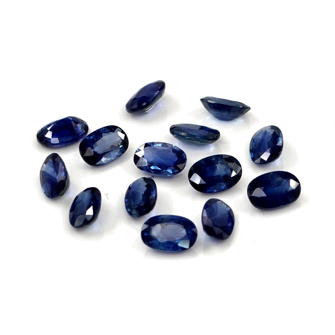 Natural Untreated Blue Sapphire Calibrated Ovals | 3x4mm & 4x5mm