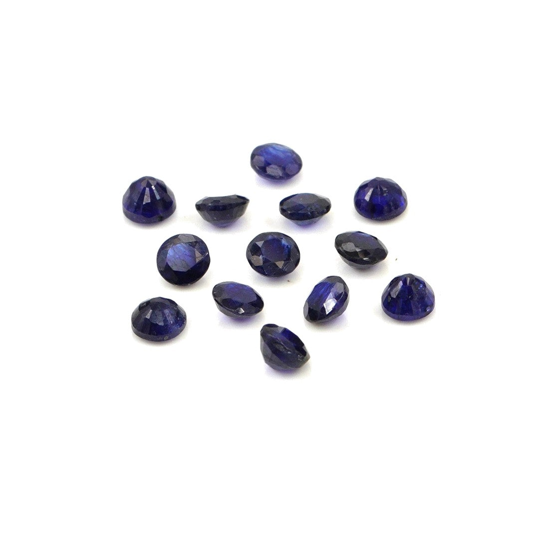 Natural Bangkok Blue Sapphire Calibrated Rounds | 4mm & 4.5mm