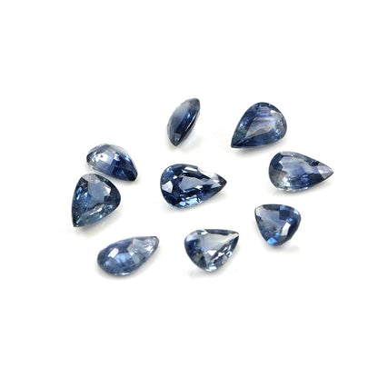 Natural Untreated Blue Sapphire Calibrated Pears | 3x5mm & 4x6mm