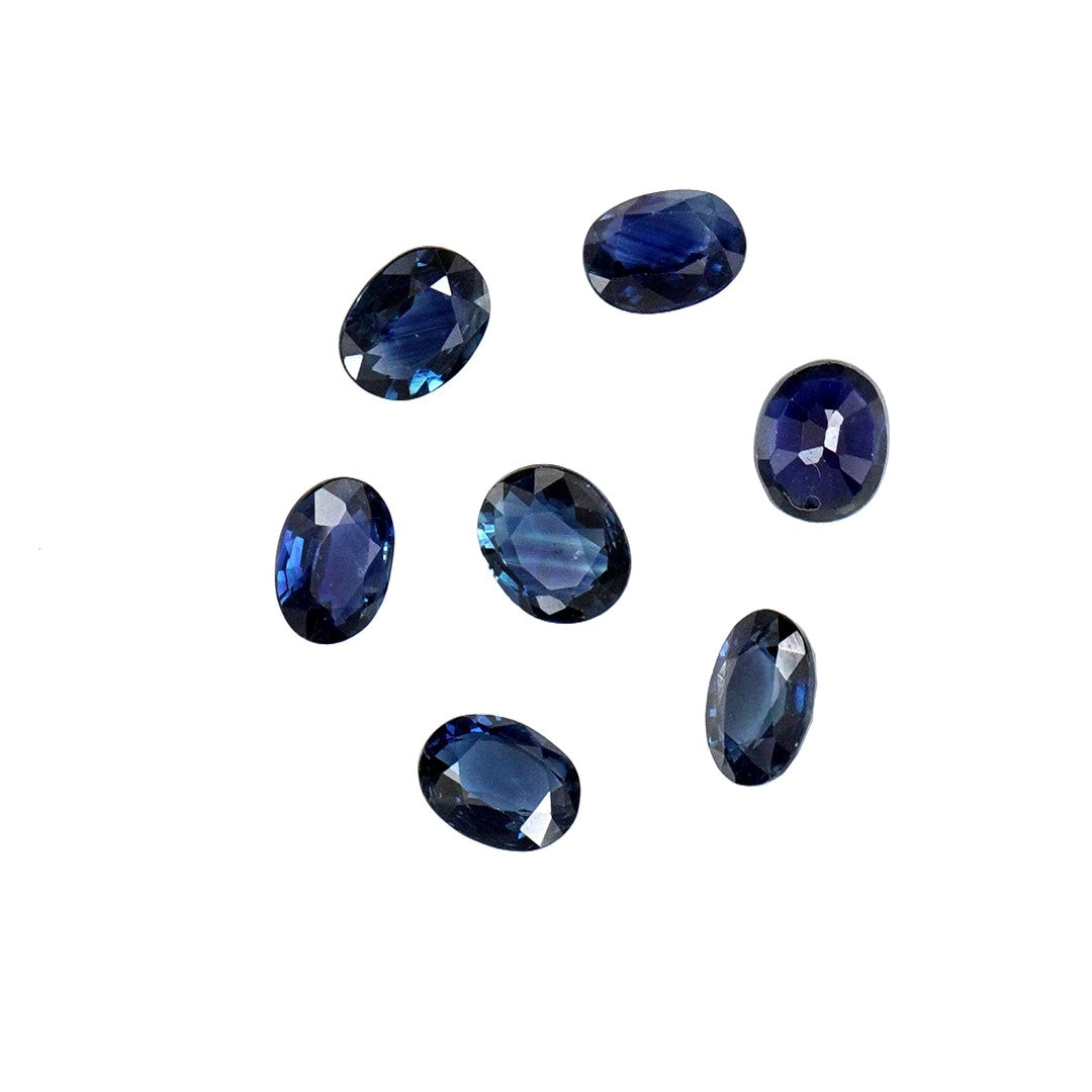Natural Untreated Australian Blue Sapphire Calibrated Ovals | 5x6mm & 6x7mm