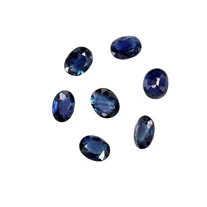 Natural Untreated Australian Blue Sapphire Calibrated Ovals | 5x6mm & 6x7mm