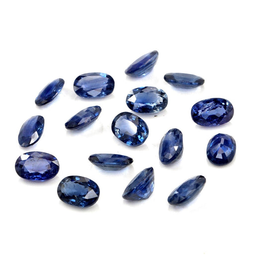 Natural Untreated Blue Sapphire Calibrated Ovals | 3x4mm & 4x5mm