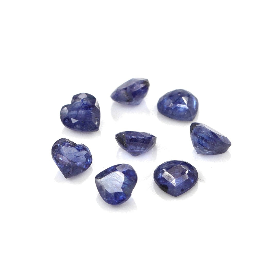 Natural Bangkok Blue Sapphire Calibrated Hearts | 4mm & 4.5mm