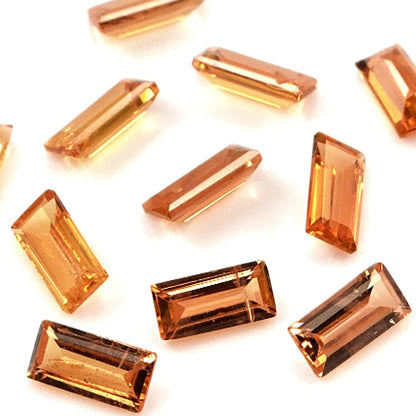 Natural Untreated Orange Sapphire Calibrated Baguettes | 2x4mm & 2.5x5mm