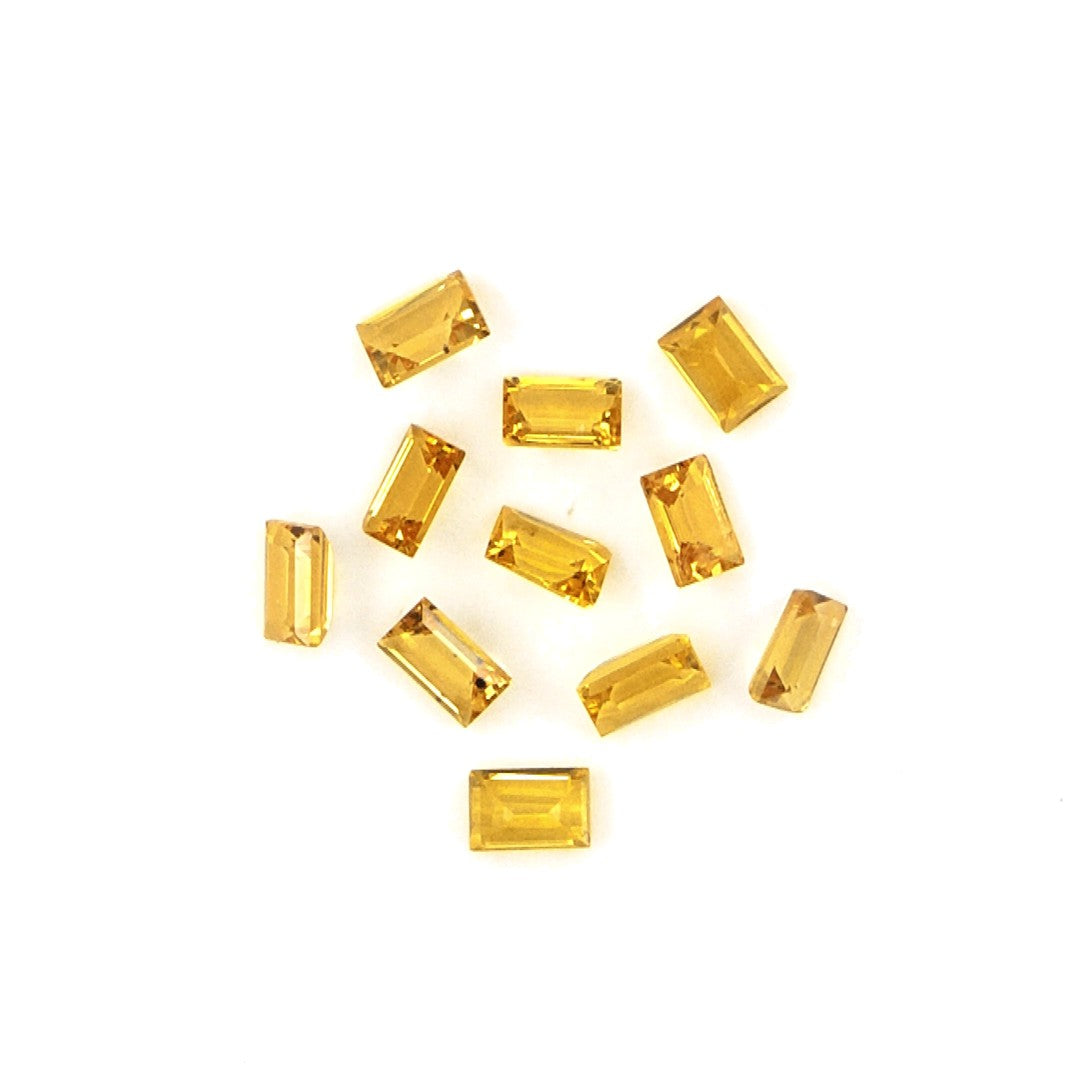 Natural Untreated Yellow Sapphire Calibrated Baguettes | 2x3mm & 3x4mm