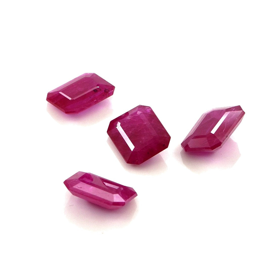 Natural Untreated Mozambique Ruby Calibrated Octagons | 7x9mm & 8x10mm