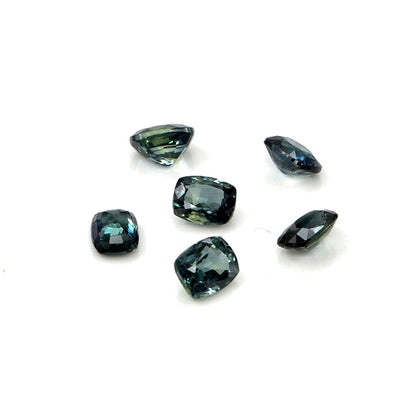 Natural Untreated Australian Teal Sapphire Calibrated Long Cushion | 3x4mm & 4x5mm