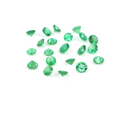 Natural Zambian Emerald Calibrated Rounds | 2mm & 2.5mm
