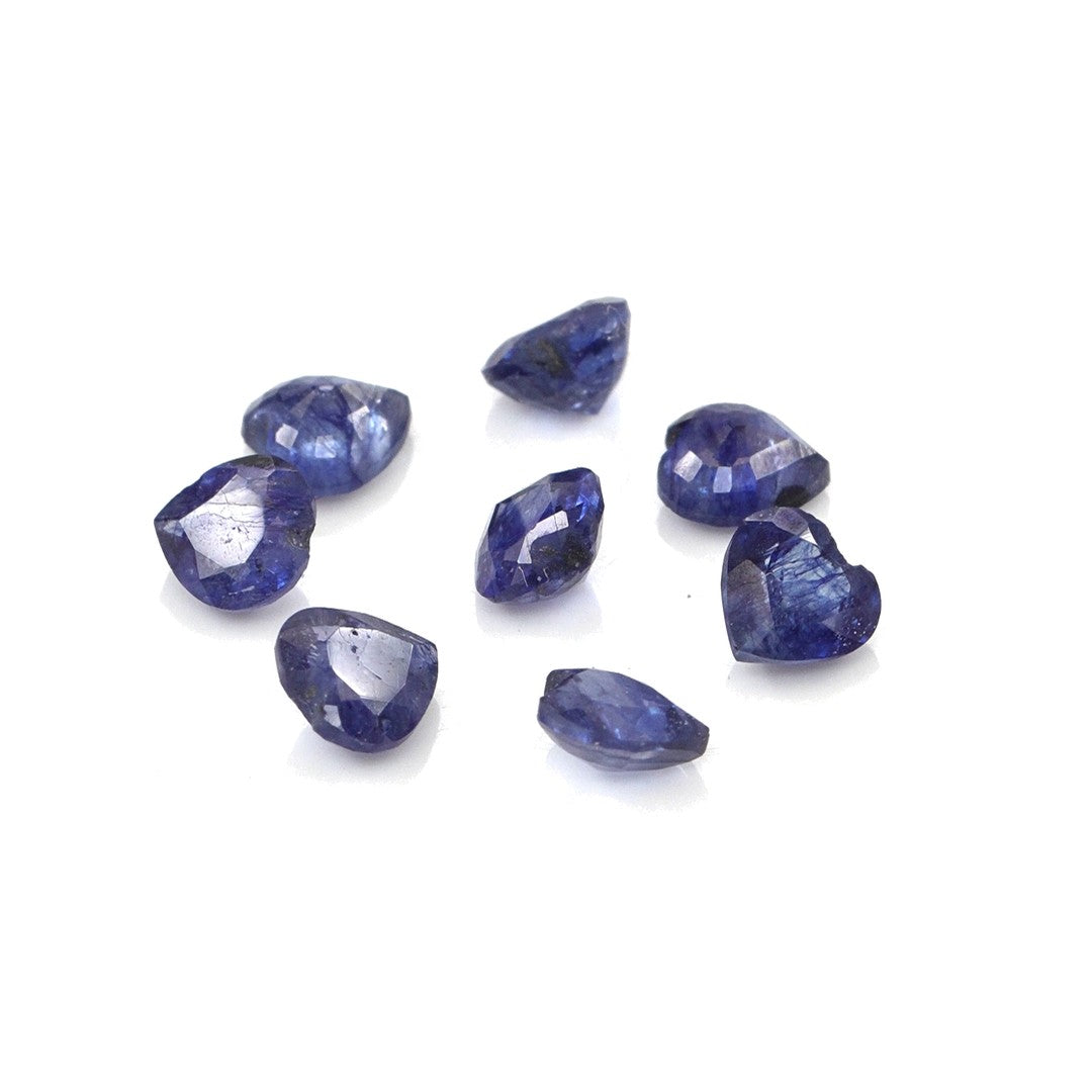Natural Bangkok Blue Sapphire Calibrated Hearts | 4mm & 4.5mm