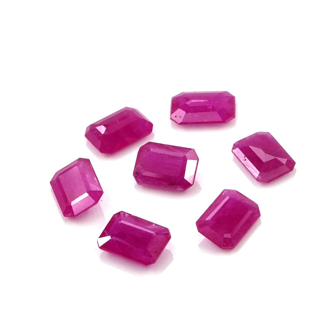 Natural Untreated Mozambique Ruby Calibrated Octagons | 5x7mm & 6x8mm