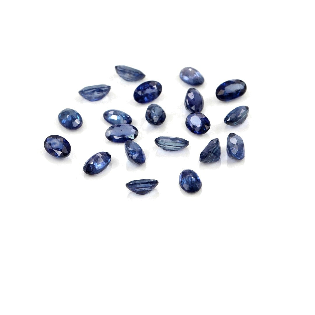 Natural Untreated Blue Sapphire Calibrated Ovals | 3x5mm & 4x6mm