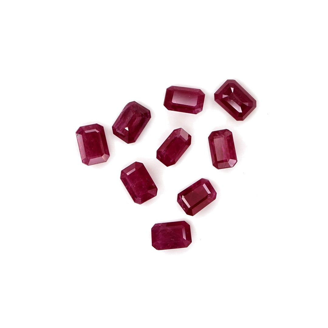 Natural Untreated Mozambique Ruby Calibrated Octagons | 5x7mm & 6x8mm